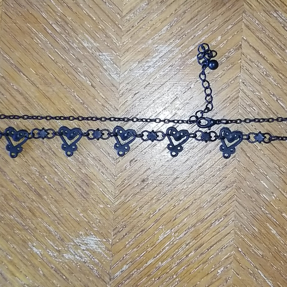 Romantic Black and Pink Heart Necklace / Choker - Picture 7 of 8